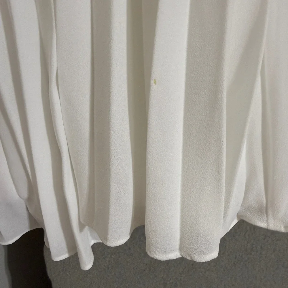 Ali & Jay Lily Pond White Pleated Midi Dress S ethereal‎ balletcore fairy bride*
